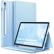 Fintie Case for Samsung Galaxy Tab S10 Lite/ S10 FE/ S9 FE 5G 10.9 Inch/Tab S9 11 Inch with S Pen Holder, Slim Shield Multiple Angle Stand with Soft TPU Back Shell Cover, Blue