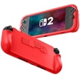 thumbnail image 1 of FINTIE Case for Nintendo Switch 2 (2025) with Game Card Slots, Soft Silicone [Anti-Slip] Shock Proof Protective Cover, Ergonomic Grip Case, Red, 1 of 10