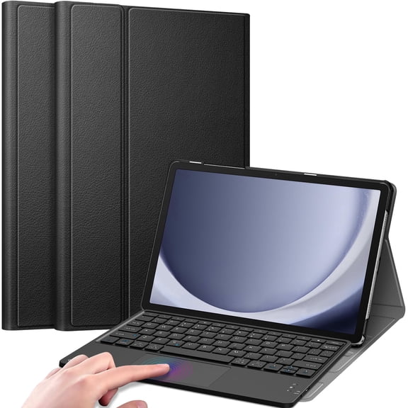 FINTIE Keyboard Case for Samsung Galaxy Tab A11+ Plus 2025/ A9+ Plus 11 Inch 2023, Slim Stand Cover with Built-in Trackpad Detachable Wireless Bluetooth Keyboard, Black