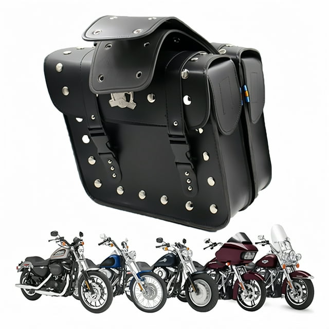 FINYQBET Saddle Bags Motorcycles,20L（10Lx2）Quick Release PU Saddlebags ...