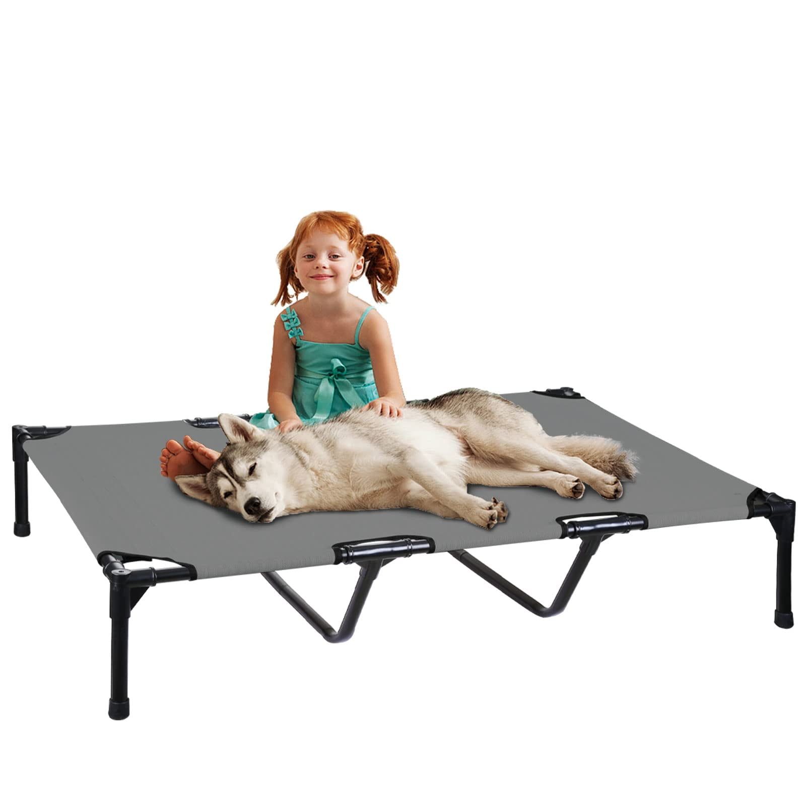 FIOCCO Elevated Dog Bed Dog Cot with Chew Proof Mesh for XLarge Dogs