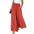 thumbnail image 1 of FIOPHY Womens Casual Wide Leg Pants Drawstring Ruffle Belted Elastic Waist Baggy with Pockets, 1 of 8