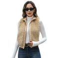 thumbnail image 1 of ieFashion Womens Faux Fur Vest Lapel Collar Sleeveless Zip Up Cardigan Vest Top Fuzzy Coats Jacket Fluffy Outwear with Pockets, 1 of 7