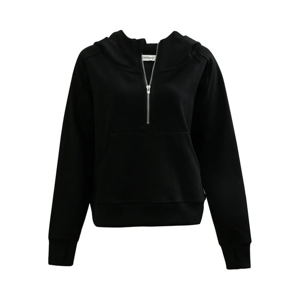 FIOPHY Womens Half Zip Pullover Hoodies Oversized Long Sleeve Sweatshirts Casual Fall Outfits with Pocket