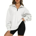 thumbnail image 1 of FIOPHY Womens Oversized Half Zip Sweatshirts Long Sleeve Pullover Sweatshirt Casual Fall Clothes, 1 of 8