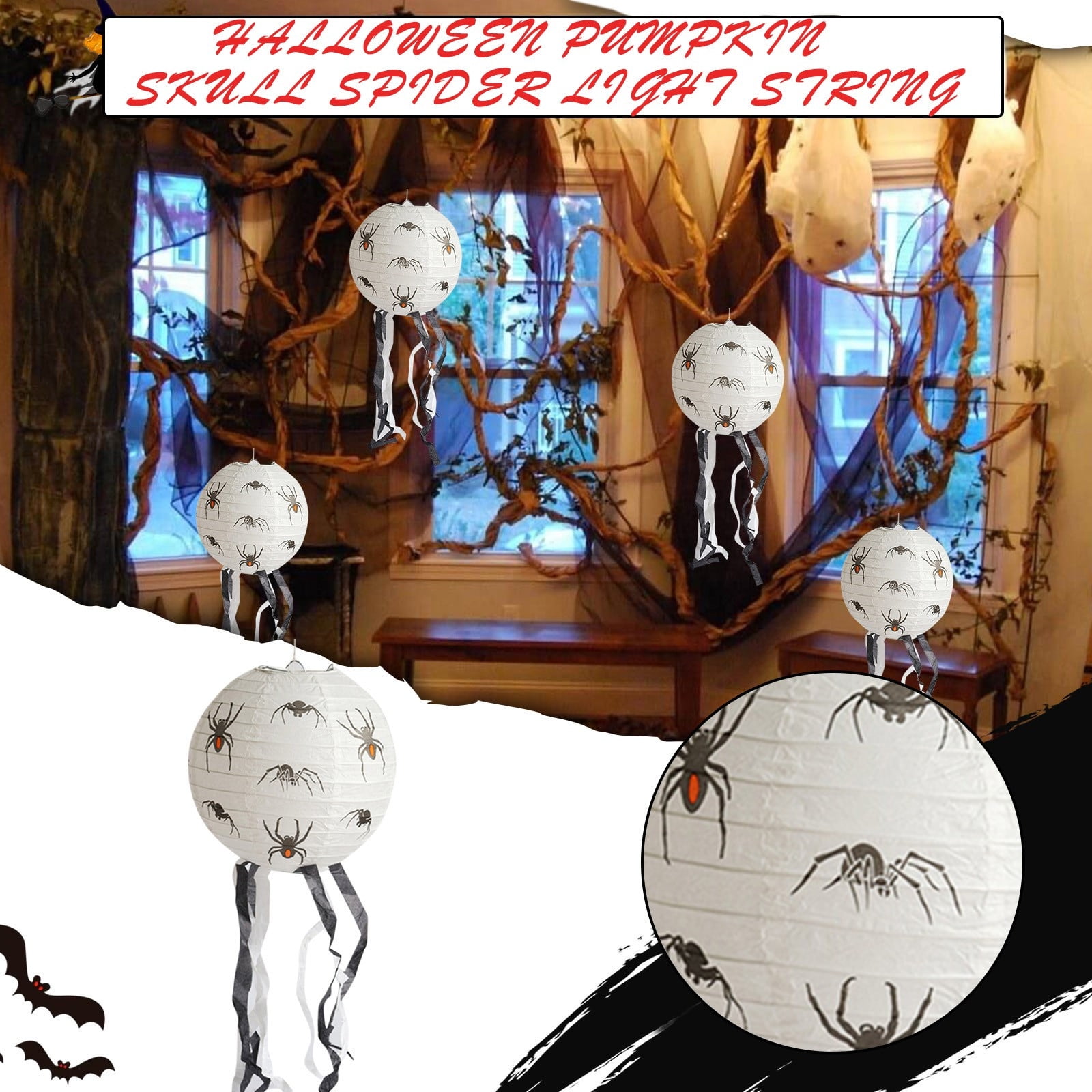 FIOSARIAN Paper Folding Belt Beard Bat Skeleton Props Pendant 90s ...