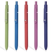 FIOVER Gel Pens, 5pcs 0.5mm Quick Dry Black Ink Fine Point Smooth Writing Pens High-End Series Ballpoint for Office