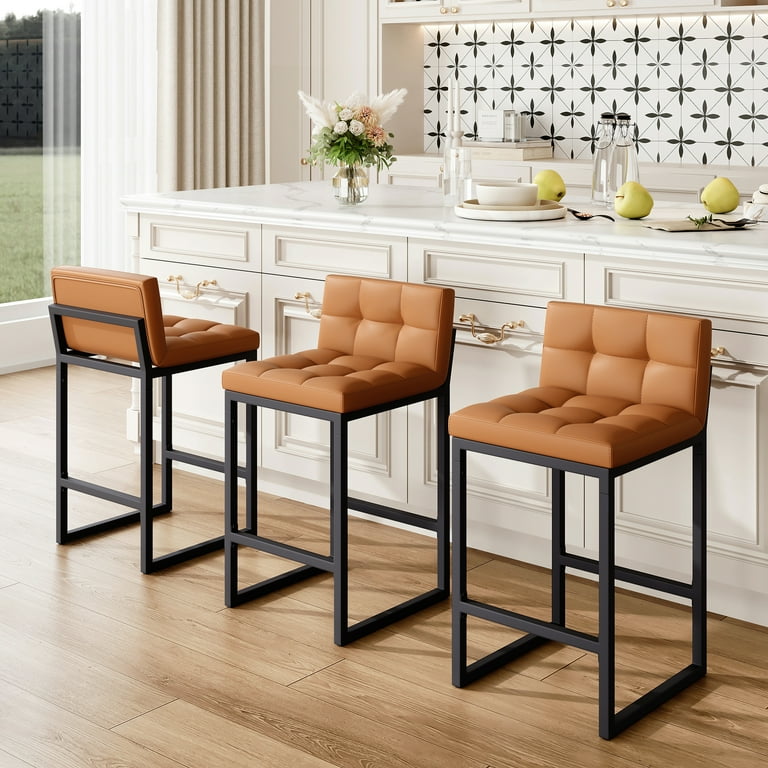 FIRAVOE Bar Stools with Back Sets of (Thickened Frame) (26