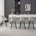 thumbnail image 1 of FIRAVOE Bar Stools Set of 4, 26" Swivel Counter Height Bar Stools with High Back, Linen Bar Chairs Barstools Counter Stools for Kitchen Island, Beige, 1 of 11