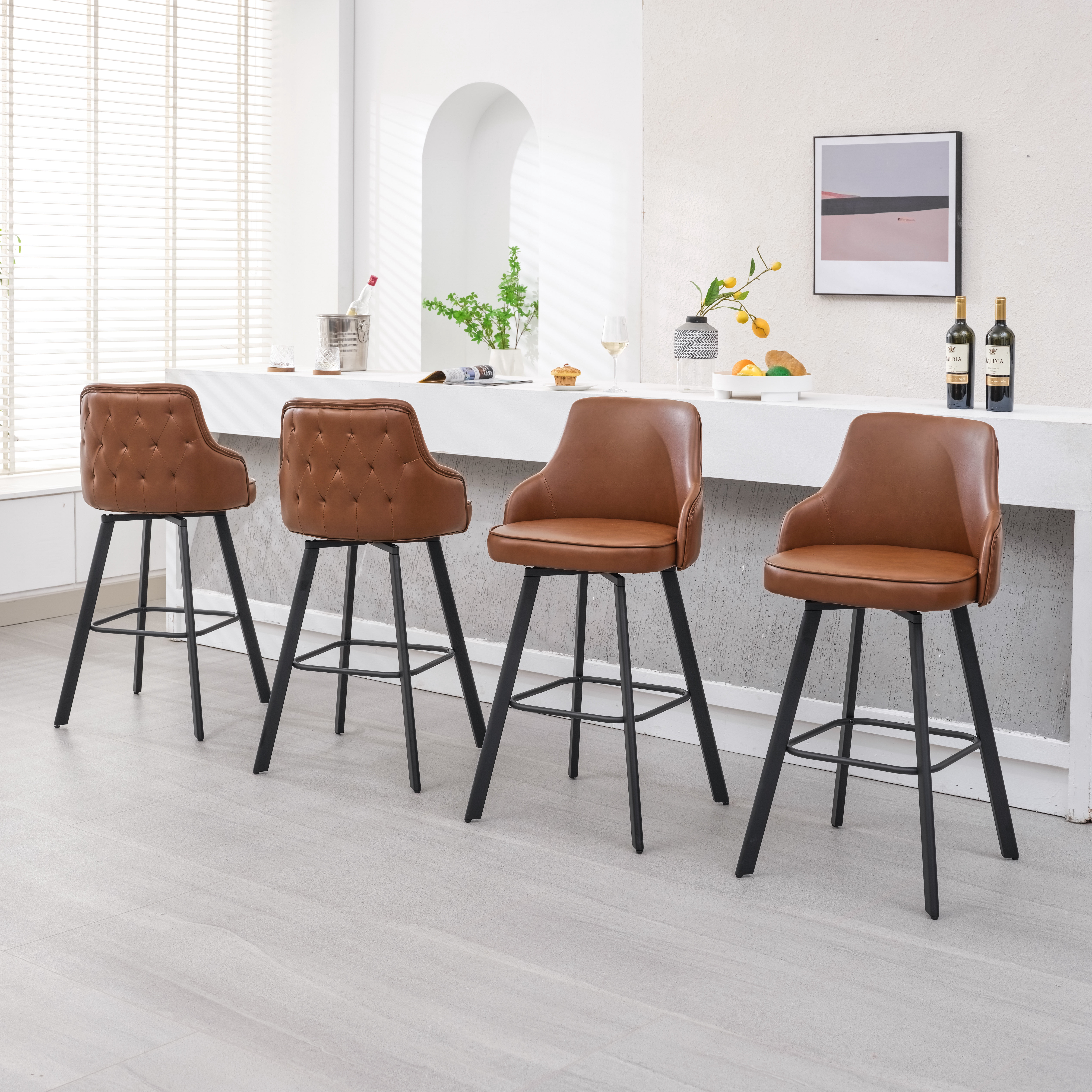 Set Of 4 30 Bar Stoolsnull