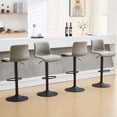thumbnail image 1 of FIRAVOE Swivel Bar Stools Set of 4, Counter Height Bar Stools with Back, Adjustable Bar Stools 24" to 32", Gray Leather Kitchen Barstools Counter Stools Island Bar Chairs, 1 of 10
