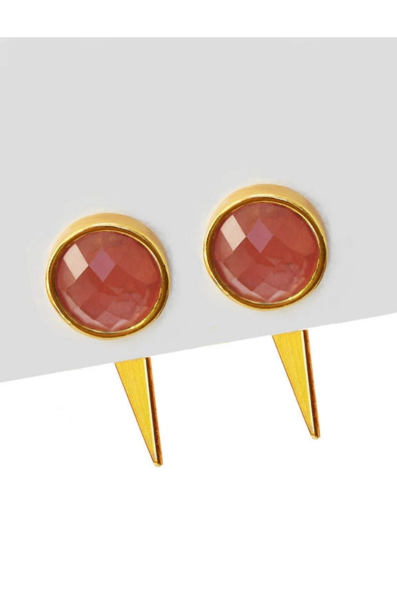 FIRE 3-WAY GEMSTONE SPIKE EARRING JACKETS