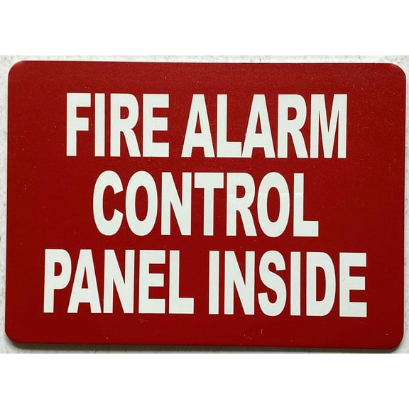 FIRE ALARM CONTROL PANEL INSIDE SIGN Metal Sign 8x12 Inch