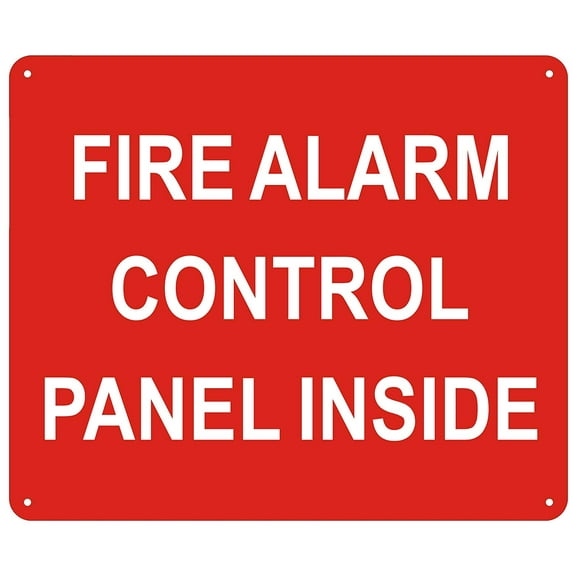 Fire Alarm Control Panel Inside Signs Reflective Aluminum Wall Mount ...