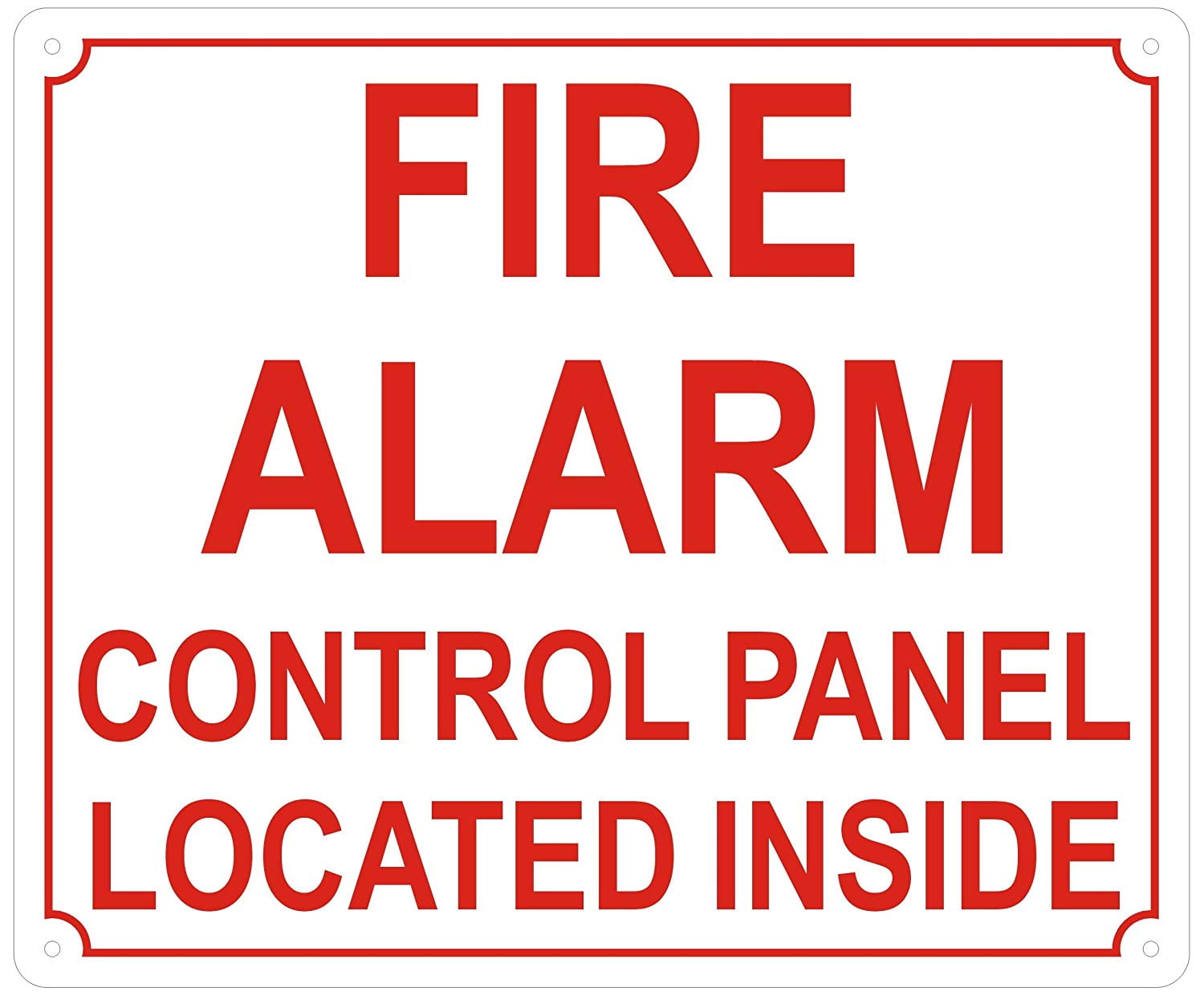 FIRE ALARM CONTROL PANEL LOCATED INSIDE SIGN-Reflective !!! ( ALUMINUM ...