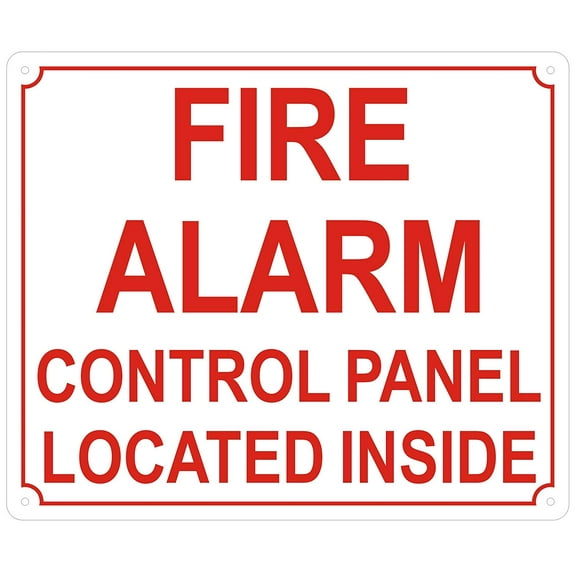 FIRE ALARM CONTROL PANEL LOCATED INSIDE SIGN-Reflective !!! ( ALUMINUM 12X10)