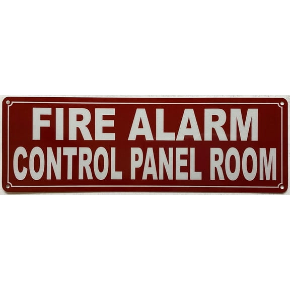 FIRE ALARM CONTROL PANEL ROOM SIGN (RED,REFLECTIVE, ALUMINIUM, SIZE 4X12INCH, RUST FREE)