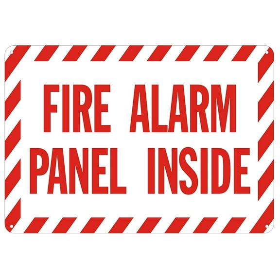 FIRE ALARM PANEL INSIDE SIGN - (Reflective !!! ALUMINUM 7 X 10)
