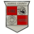 thumbnail image 1 of FIRE & EMS, Harris County Fire Fighter - Officially Licensed, Patriotic Enamel Lapel Pin - 1", 1 of 1