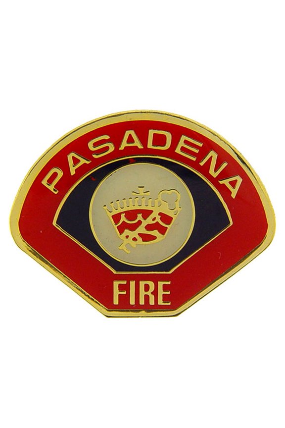 FIRE & EMS, Pasadena Fire - Officially Licensed Original Artwork, Enamel Lapel Pin - 1"