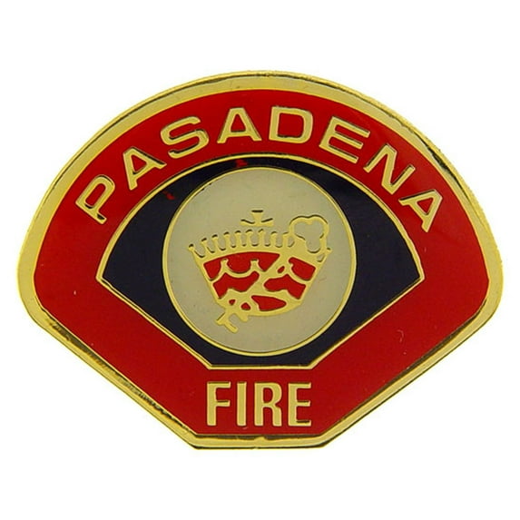 FIRE & EMS, Pasadena Fire - Officially Licensed Original Artwork, Enamel Lapel Pin - 1"