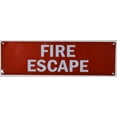 thumbnail image 1 of FIRE Escape Sign - (RED, Reflective, Aluminium,3X10)(ref-2022-4), 1 of 3
