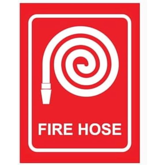 FIRE HOSE SIGN Workplace Signs Metal Tin Sign 8 x 12 inch