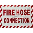 thumbnail image 1 of FIRE Hose Connection Sign (White, Reflective, Aluminium 7X10,Rust Free)-Zebra LINE (ref-2201), 1 of 4