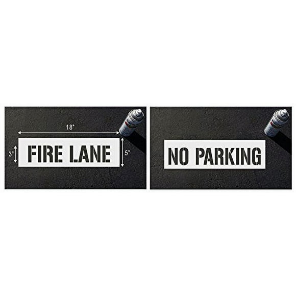Fire Lane No Parking Stencil