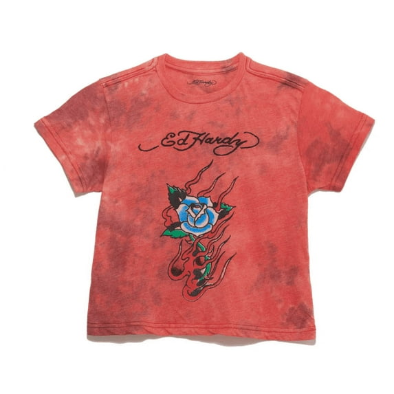 FIRE ROSE CROPPED TEE