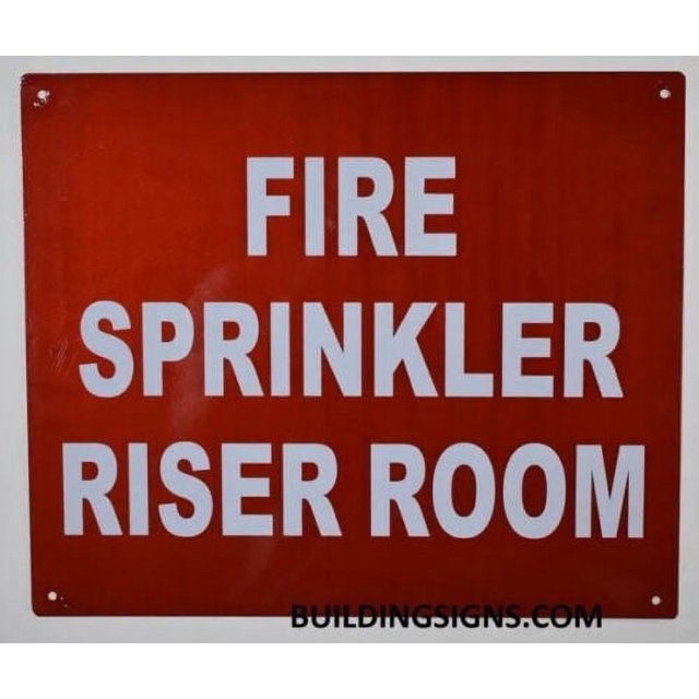 FIRE SPRINKLER RISER ROOM SIGN (10X12,RED,ALUMINUM) -ref16822 - Walmart.com