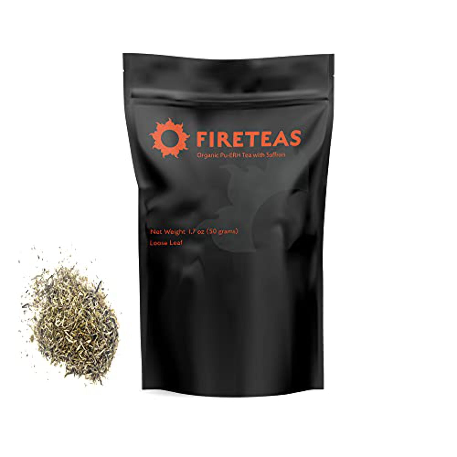 FIRE TEAS Pu-ERH Loose Leaf Saffron Tea - Aged, Smooth Elegant Taste ...