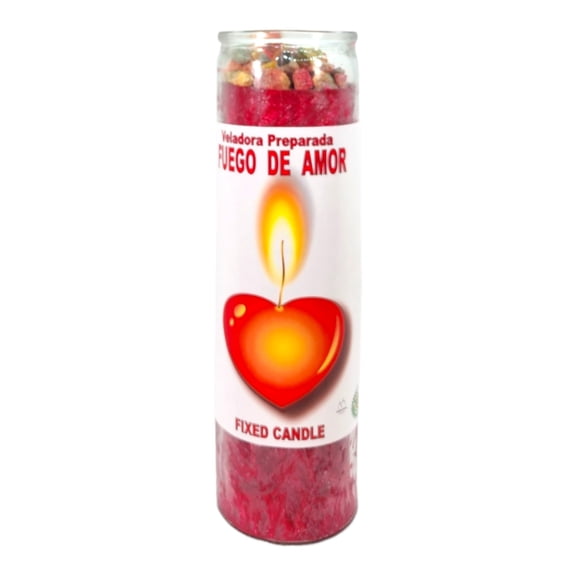 FIRE of Love-Palm Wax Spiritual Intention Spell Candle-[RED] | Vela CASA ESOTERICA PERFUMADA- (Fuego DE Amor) C113