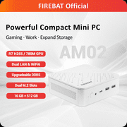 FIREBAT AM02 Mini PC, AMD Ryzen7 H 255, 16GB, 512GB SSD, White