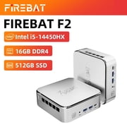 FIREBAT F2 Mini PC, Intel i5-14450HX, 16GB, 512GB SSD, White