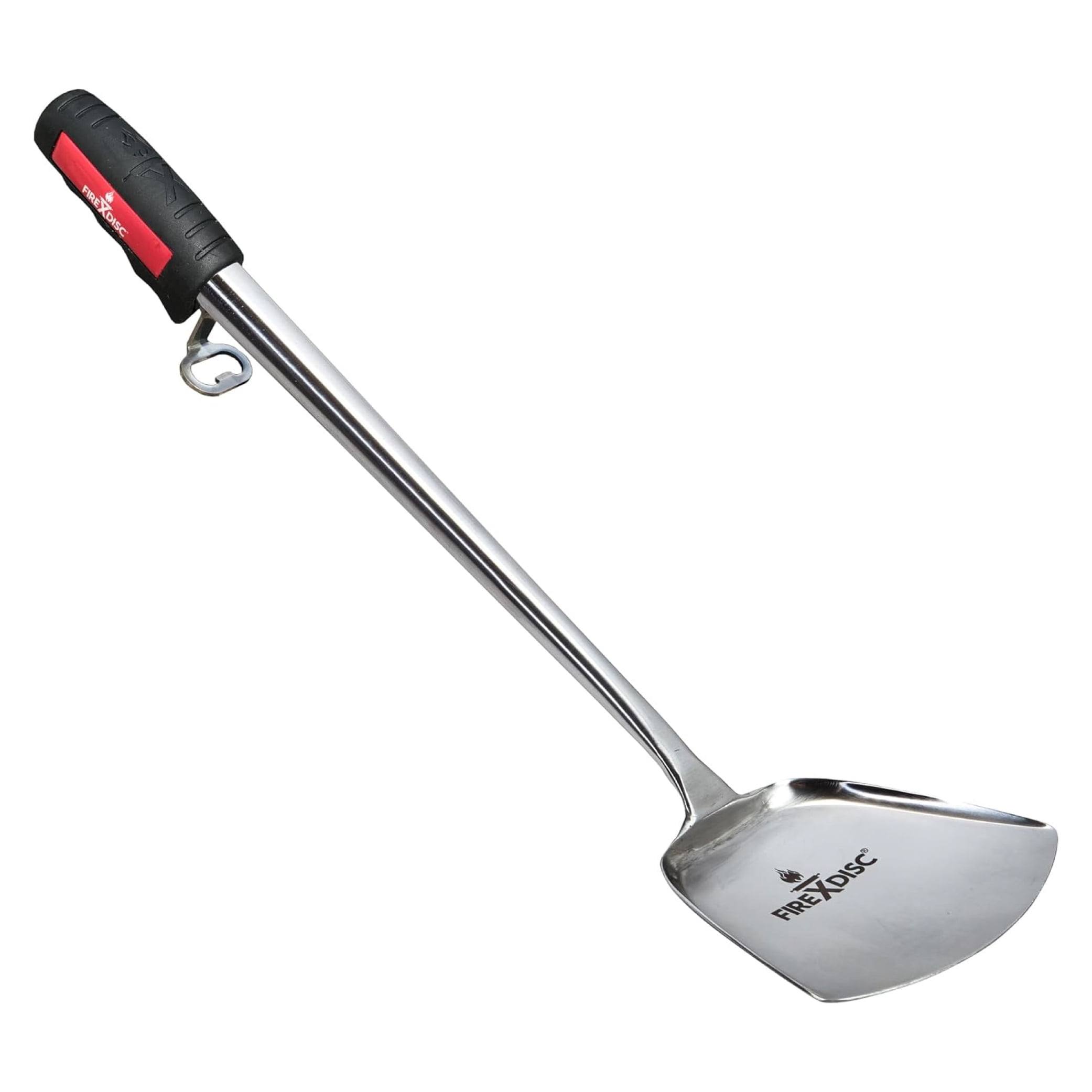 Ultimate Black Stainless Steel Grilling Spatula with Rubber Grip