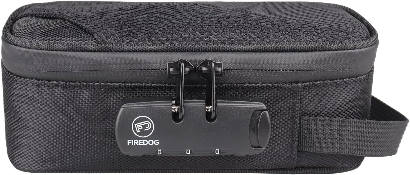FIREDOG Smell Proof Bag with Lock, Carbon Lined Odor Proof Case
