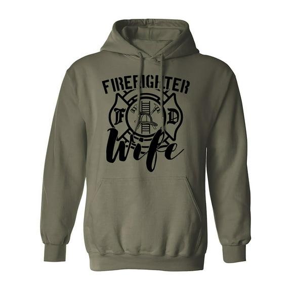 FIREFIGHTER WIFE Adult Hooded Sweatshirt