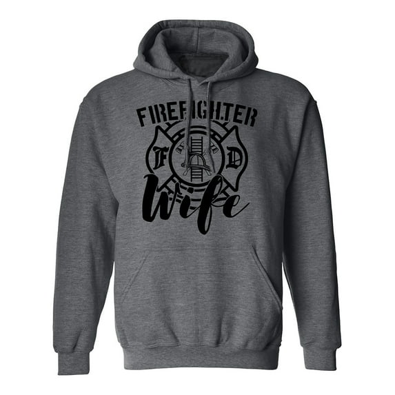 FIREFIGHTER WIFE Adult Hooded Sweatshirt