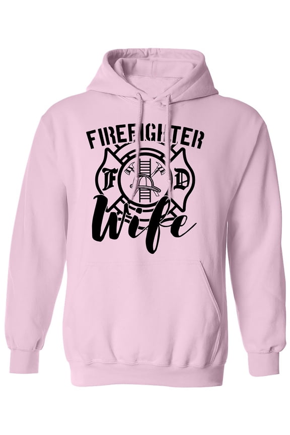 FIREFIGHTER WIFE Adult Hooded Sweatshirt