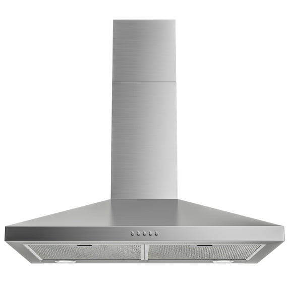 FIREGAS 30 Inch Wall Mount Range Hood, 450 CFM Ducted/Ductless Convertible Kitchen Vent Hood