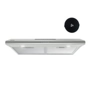 FIREGAS 30 inch Under Cabinet Range Hood with Ducted / Ductless Convertible Slim Kitchen over Stove Vent, 3 Speed Exhaust Fan, Reusable Filter, LED Lights in Stainless Steel