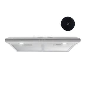 FIREGAS 30 inch Under Cabinet Range Hood with Ducted / Ductless Convertible Slim Kitchen over Stove Vent, 3 Speed Exhaust Fan, Reusable Filter, LED Lights in Stainless Steel