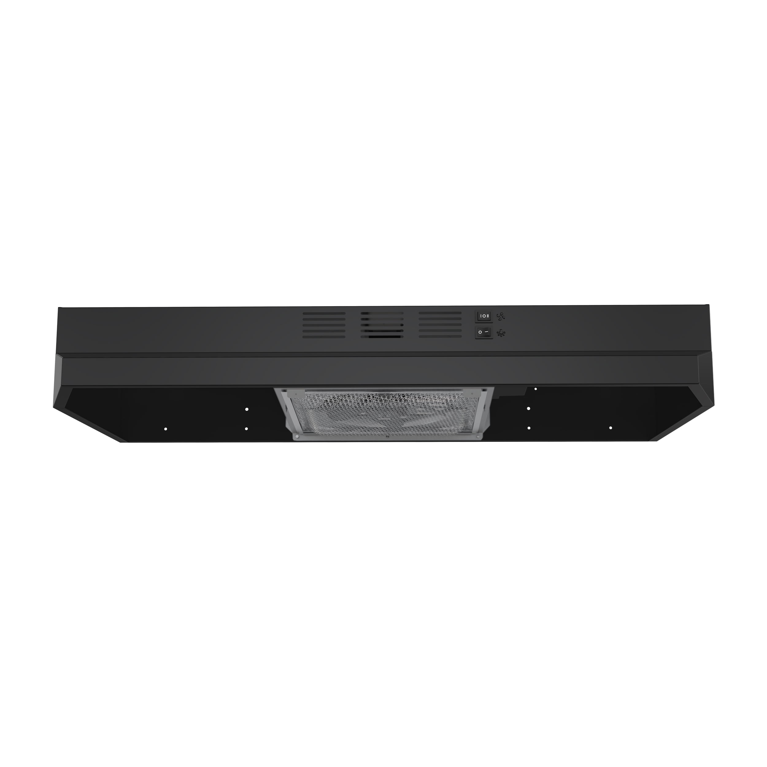 FIREGAS Black Range Hood 30 inch Under Range Hood with 2 Speed
