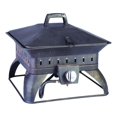thumbnail image 1 of Living Accents 18.7" Square Porcelain/Steel Metal Propane Fire Pit in Blue, 1 of 2