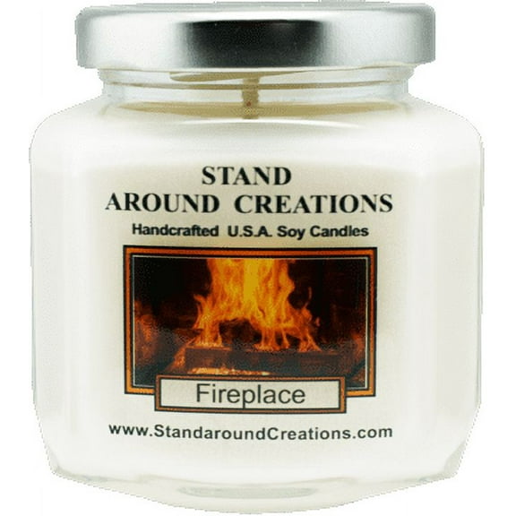FIREPLACE HEX 6-OZ. ALL NATURAL SOY CANDLE