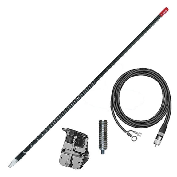 Firestik FG4648-B 4-Foot No Ground Plane CB Antenna Kit  Black