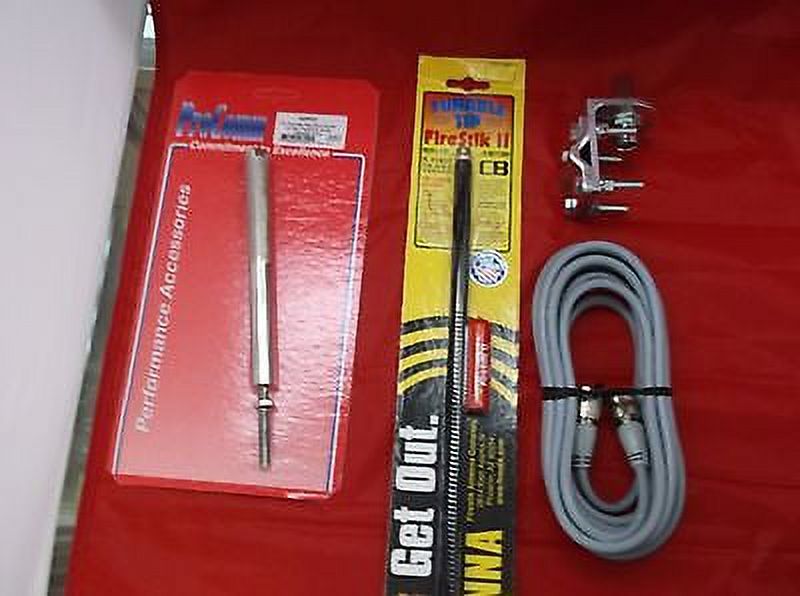 FIRESTIK FS5 5FT CB ANTENNA,COAX,BRACKET,STUD, & FREIGHTLINER CASCADIA
