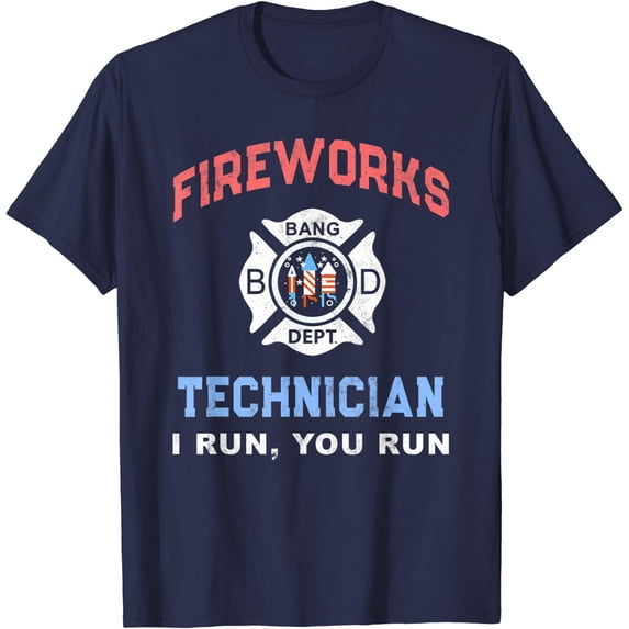 FIREWORKS TECHNICIAN America Firefighter Pyro Expert T-Shirt - Walmart.com