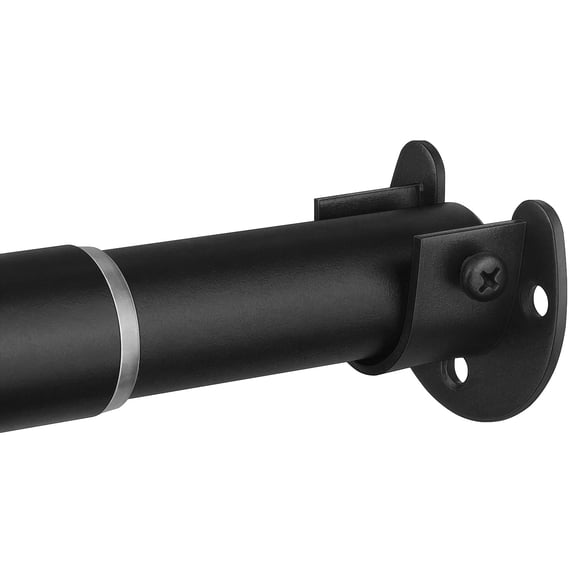 FIRJOY Upgrade Closet Rods for Hanging Clothes - Heavy Duty, Length Adjustable, Extra Strong (Black, 18.5" - 52")